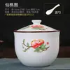 Tarro de Cerámica de Gran Capacidad para Manteca con Tapa, Tarro para Sal, Tarro para Condimento de Aceite de Chile Resistente a Altas Temperaturas, Almacenamiento de Olla para Estofado para el Hogar en la Cocina