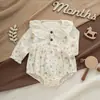 Ropa de Bebé para Primavera y Otoño Clase a Algodón Puro Princesa Flores Pequeñas Cien Días Fiesta de la Luna Llena Traje para Bebé Niña Versión Coreana Ins