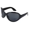 Nuevas Gafas de Sol Lisas Europeas y Americanas, Gafas de Sol Ovaladas, Visera Solar Retro de Marco Grande Anti-UV Personalización
