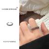 Anillo de Plata de Ley 925 Lan Zhi para Mujer Personalidad Micro-incrustado Cruz Simple Dulce Cool Bronce Vintage Joyería de Mano Anillo de Plata de Ley