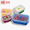 Fiambrera de Silicona Plegable Crisper Refrigerador Sellado Apto para Microondas Fiambrera Caja de Alimentos Almacenamiento Fiambrera Retráctil