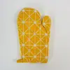 Guantes de Aislamiento Térmico para Horno de Microondas de Algodón y Lino, Almohadillas de Aislamiento Térmico, Guantes Triangulares Negros Acolchados de un Solo Lado Resistentes al Calor y Anti-quemaduras para Barbacoa