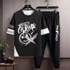 Novo terno de seda com degradê de secagem rápida, camiseta masculina de manga curta, shorts casuais de verão, esportivos, duas peças, atacado de fábrica
