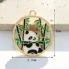 Fabricante de Accesorios de Joyería Estilo Panda, Venta al por Mayor de Joyería DIY Hecha a Mano de Aleación, Accesorios de Joyería DIY con Goteo de Aceite de Fábrica