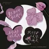 Cartão Criativo para o Dia dos Namorados Chinês Cartão de Saudação Especial em Formato de Disco Roxo Decoração com Atmosfera Romântica Flores de Confissão Etiqueta para Cartão de Presente