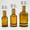 Frasco de Perfume de Vidro A30Ml Frasco de Perfume Vazio 100ml Cor Âmbar Tampa de Rosca 15mm Frasco Dispensador de Amostras Cosméticas Frasco Spray