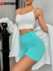 Pantalones cortos de yoga transfronterizos nuevos de cintura alta ajustados sin costuras realzadores de glúteos color durazno de tres cuartos para fitness deportivo al aire libre pantalones de yoga