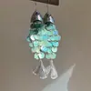 Pendientes de Borlas con Lentejuelas de Escamas de Pescado Azules Súper Brillantes Estilo Vacaciones en la Playa Personalidad Única Moda Exagerada Frescos y Elegantes