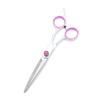 Tesoura para Pet 6 polegadas Tesoura Profissional para Corte de Pelo de Cachorro, Tesoura Curva para Aparar, Tesoura Adelgaçante para Gato, Tesoura para Tosquia de Pet