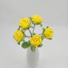2025 Nueva Lana Tejida Ramo de Rosas Multicabezales Regalo para Mejor Amigo Pareja Regalo Flor Regalo Creativo