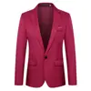 Blazer Masculino Casual de Negócios Profissional Terno Formal Flip Slim Vestido de Casamento Blazer de Peça Única para Homens