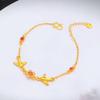 Pulsera de Esmalte para Mujer Flor de Durazno Flor de Durazno Pulsera Joyería Estilo Moda Combinable
