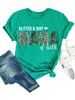 Camiseta de mujer con cuello redondo y letras de estilo europeo y americano de la estación independiente de Amazon, camiseta de manga corta con estampado GLITTER DIRT