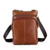 Moda Transfronteriza para Hombre Bolso de Hombro Cuero Genuino Casual de Negocios Bolso Cruzado de Hombre Retro Gran Capacidad Bolso de Mensajero de Piel de Vaca