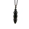 Pingente vajra de obsidiana natural no atacado, amuleto de pilão mágico, presente para casais, pingente de colar do ano zodiacal