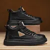 Zapatos para Hombre Botas 2025 Nuevo Otoño Caña Alta Retro Británico Moda Casual Zapatos de Piel para Hombre Zapatos de Suela Gruesa que Aumentan la Altura