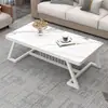 Nueva Mesa de Centro de Pizarra para Apartamentos Pequeños, Adecuada para Uso Doméstico en la Sala de Estar o Unidad de Alquiler, Estilo Moderno Simple, Mesa de Centro de Lujo Ligero de Moda para Balcón