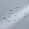 Collar de cadena lisa de plata esterlina S925 para clavícula para mujer, colgante sin oro amarillo fino, cadena universal retráctil, cadena desnuda, accesorios de plata