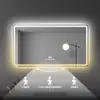 Espejo de Maquillaje Inteligente con Sensor Táctil, Espejo de Baño Antivaho, Espejo de Baño de Pared, Espejo de Maquillaje de Baño con Luz LED