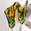 Pañuelo de Seda Cuadrado Estampado Danza de Mariposas Rima de Flores Bufanda con Sentido Avanzado Bufanda Profesional Versátil Bufanda Pequeña Cuadrada para Cuello Pañuelo para la Cabeza Bufanda para Mujer