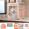 Prateleira de Armazenamento para Micro-ondas Inclinada Prateleira de Armazenamento Doméstica para Cozinha Extensível Ajustável Bancada Panela Elétrica de Arroz Forno