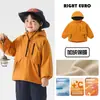 Chaqueta de invierno para niño estilo europeo derecho, parte superior forrada de polar, colección de invierno, ropa infantil engrosada y cálida, ropa de invierno para niños y bebés