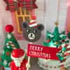 Decoração de Bolo de Natal Coreano Urso de Natal Feliz Natal Pelúcia Chifre de Alce Chapéu de Natal