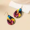 Un Par de Pendientes de Madera Pintados al Óleo de Diseño Exagerado, Tendencia Personalizada, Bosque, Guitarra, Estilo Retro, Estilo Étnico para Mujeres