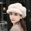 Nuevo sombrero de mujer para otoño e invierno, boina de calabaza de moda estilo coreano para dama, octagonal casual de piel sintética, versátil y casual