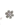 Grampo de Cabelo Floco de Neve Totalmente Cravejado de Diamantes Super Brilhante Novo Estilo Outono e Inverno, Presilha Bico de Pato Versátil de Diamantes Brilhantes de Alta Qualidade, Acessório de Cabelo Lateral de Natal