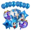 Globo de Sonic Hedgehog Transfronterizo de 18 Pulgadas Sonic Niño Bola Redonda Dibujo Animado Tema de Juego Fiesta Globo de Cumpleaños