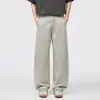 Calça de Trabalho Casual Plissada Desconstruída Estilo Americano em Tencel para Homens, Nova Coleção de Primavera, Marca de Alta Costura Tendência Calça de Pernas Largas Scimitar Atacado