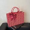 Bolsa de Boda Guofeng de Nuevo Estilo Transfronteriza de Gran Capacidad Sencilla Bufanda de Seda Carácter Feliz Portátil Bolsa de Mujer Regalo de Mano para Dama de Honor Bolsa Tote