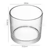 Frasco de Vidro para Vela de Aromaterapia Frasco Refil Transparente Elegante Simples Caseiro Enfeites para Atmosfera Caseira