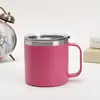 Taza de 12 oz transfronteriza interior y exterior acero inoxidable 304 doble aislamiento al vacío taza con asa americana taza de oficina