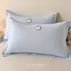 Funda de almohada infantil de algodón cepillado engrosada Clase A 100% algodón puro Juego de dos 48x74 Funda de almohada para núcleo de almohada de adulto