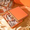 Caja de Regalo de Bufanda de Seda Naranja en Stock, Caja de Regalo de Alta Gama con Tapa y Base, Caja de Empaque para Chal y Pañuelo Cuadrado Pequeño, Caja de Regalo para Bufanda al por Mayor