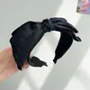 Diadema Grande con Lazo para Mujer, Estilo Dulce Coreano, Diadema de Tela de Color Sólido, Borde Ancho, Pinza para el Cabello Simple y Elegante