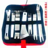 Herramienta de desmontaje de audio para coche de acero inoxidable hebilla destornillador placa de palanca de desmontaje de metal extractor de clavos destornillador de hebilla de goma