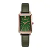 Reloj de Pulsera para Mujer Estilo Retro Goldie Plato Cuadrado Pequeño Correa de Cuero de Alta Gama Delgada y Ligera Reloj de Cuarzo para Mujer