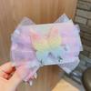 Diadema infantil con lazo, diadema de princesa con orejas de conejo Kulomi para niñas, horquillas con velo flotante, accesorios para el cabello de niña pequeña