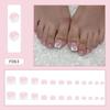Puro Estilo Francês Diamond Flash ins Estilo Doce Cool Spice Girl Use Armor Foot Especial Fake Unha Manicure Piece Foot Armor