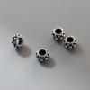 Plata 925 Plata Tailandesa Antigua Separadores de Patrón de 7 mm Pulsera de Cuentas Planas Cuerda Trenzada Trenzada DIY Materiales para Manualidades Accesorios T0656