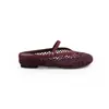Piel de oveja~Mismo estilo que Mamá Uva, zapatillas cerradas para mujer con aumento interno de altura de 4 cm, con pedrería brillante y una sola tira, medias zapatillas de malla transpirable