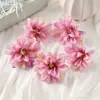 Flor Dália Simulada 9cm Cabeça de Flor DIY Flor Falsa Flor de Seda Grampo de Cabelo Flor Acessórios para Roupas Chapéus Adereços de Fotografia Parede de Flores