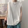Chaleco de fitness blanco para hombre, verano, estudiante, baloncesto, chaleco deportivo, marca de moda para estudiantes universitarios, camiseta sin mangas de equipo de fútbol