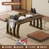 Mesa de bay window uso doméstico estilo antigo curvo mesa Kang jantar estudo mesa baixa estudos chineses mesa pequena tatami Zen chinês