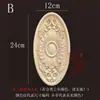 Talla de Madera Dongyang Madera Maciza Estilo Europeo Cabeza de Puerta de Madera Flor Redonda Calcomanía Decorativa Marco de Espejo de Puerta Flor de Madera Fondo Ovalado Adorno Relieve