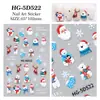 Adesivos de Unha de Natal Originais 5D Em relevo Estéreo Elementos de Atmosfera Feliz de Natal Adesivos para Nail Art DIY Estilo Hg