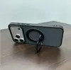 Suporte Giratório 360 com Toque de Pele para iPhone 18 Pro Max Apple 17 Capa de Telefone Magnética de Acrílico 15 Pro